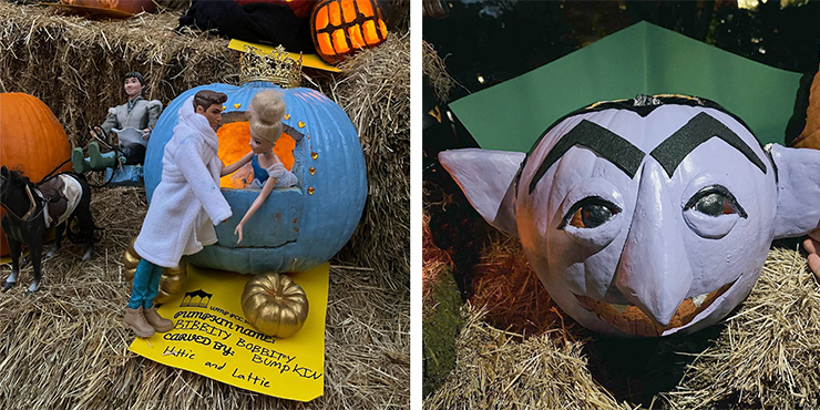 Left: Most Creative: Bibbity Bobby Bumpkin. Right: New York Theme (Runner Up): Count von Count.